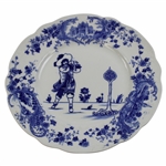 1903 Royal Doulton Picturesque Scenes Golf Plate - Impressed On The Back 1903
