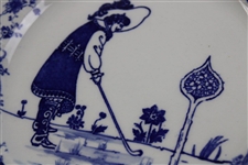 1903 Royal Doulton Picturesque Scenes Golf Plate - Impressed On The Back '1903'