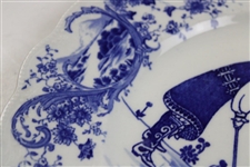1903 Royal Doulton Picturesque Scenes Golf Plate - Impressed On The Back '1903'