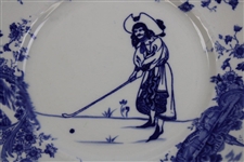 1903 Royal Doulton Picturesque Scenes Golf Plate - Impressed On The Back '1903'