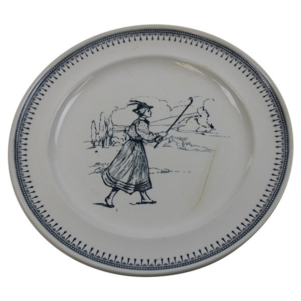 c.1905 Minton Apsley Pillat Golf Plate A/F 