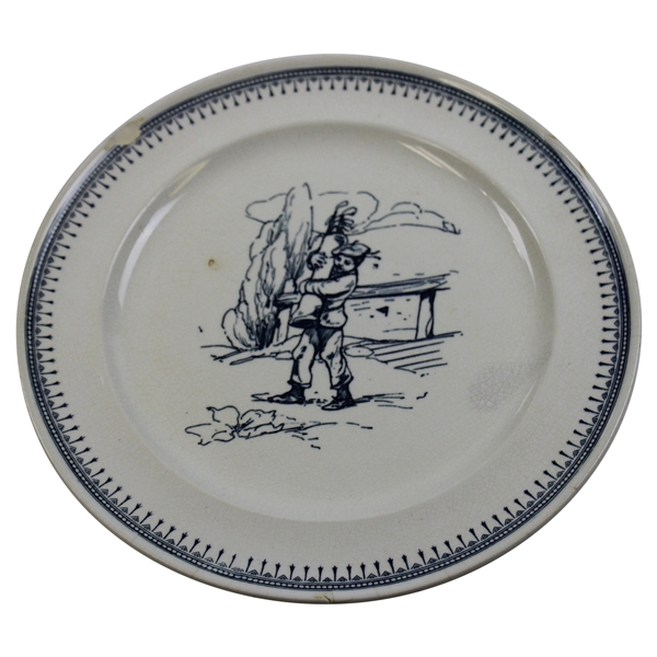 c.1905 Minton Apsley Pillat Golf Plate A/F 