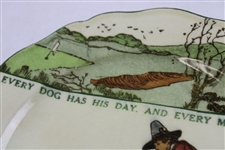Royal Doulton Chas. Crombie Golf Seriesware Side Plate Every Dog Has His Day, And Every Man His Hour 