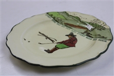 Royal Doulton Chas. Crombie Golf Seriesware Side Plate Every Dog Has His Day, And Every Man His Hour 