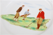c.1900 Carlton Ware Red Jacket Golfer Side Plates