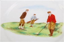 c.1900 Carlton Ware Red Jacket Golfer Side Plates