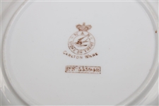 c.1900 Carlton Ware Red Jacket Golfer Side Plates