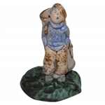 c.1920 Seldom Seen Denby Golfer Caddy Spill Vase