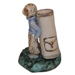 c.1920 Seldom Seen Denby Golfer Caddy Spill Vase