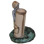 c.1920 Seldom Seen Denby Golfer Caddy Spill Vase