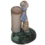 c.1920 Seldom Seen Denby Golfer Caddy Spill Vase