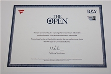 2018 The Open at Carnoustie Course Flown Practice Round Flag w/COA