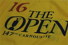 2018 The Open at Carnoustie Final Round Course Flown Hole #16 'Barry Burn' Flag w/COA