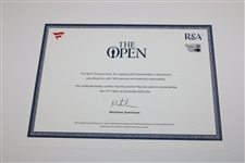 2018 The Open at Carnoustie Course Flown Practice Round Flag w/COA