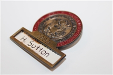 Hal Sutton's 1980 US Open Championship at Baltusrol Contestant Badge