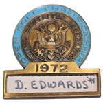 1972 US Open at Pebble Beach Contestant Badge - Danny Edwards