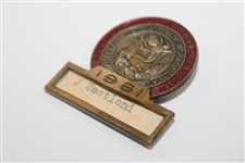 Jack Westland's 1961 US Amateur at Pebble Beach Contestant Badge - Jack Nicklaus Winner