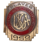 1959 US Amateur Contestants Badge - Jack Nicklaus Winner-Claims It's His 1st Major!
