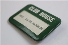 1963 Masters Tournament Clubhouse Badge - Mrs. Lloyd Mangrum