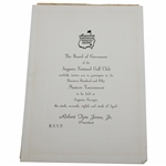 1950 Augusta National Golf Club Masters Invitation Given to Charles Ward from Bobby Jones!