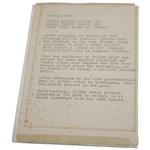 1950 Augusta National Golf Club Masters Invitation Given to Charles Ward from Bobby Jones!