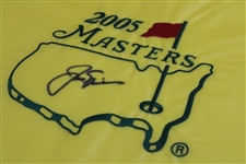 Jack Nicklaus Signed 2005 Masters Tournament Embroidered Flag Full JSA #Y62132