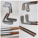 1920's Wellington-Stone Parlor Putter 3 Holder Stand with Two Parlor Putters