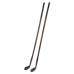 1920's Wellington-Stone Parlor Putter 3 Holder Stand with Two Parlor Putters