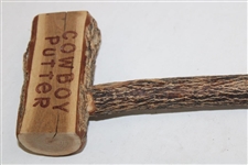 Vintage Wood Cowboy Putter w/Hillbilly Putter Balls & Tees
