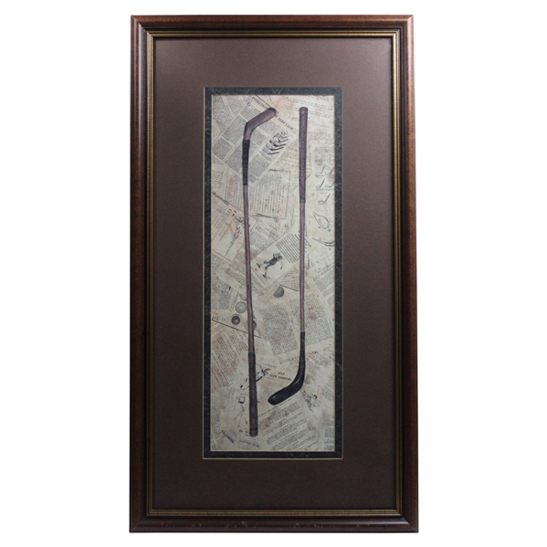 Evolution Of The Golf Club Framed Collage Signed By Artist