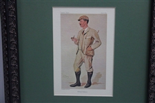 1890 Mr. Horace Hutchinson Vanity Fair July Print Signed By Author - Framed