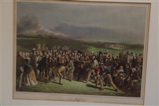 1850 'The Golfers - Grand Match Played Over St. Andrews Links' By Charles Lee & Chas Wagstaffe w/Certificate - Framed