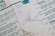 Tony Lema, Julius Boros & Others Signed 1964 Western Open Pairing Sheet with Piece Torn Out JSA ALOA