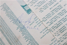 Tony Lema, Julius Boros & Others Signed 1964 Western Open Pairing Sheet with Piece Torn Out JSA ALOA