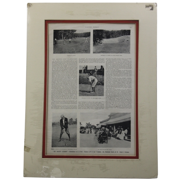 Matted Magazine Article From The 1898 US Amateur Won By Findlay Douglas