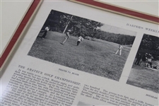 Matted Magazine Article From The 1898 US Amateur Won By Findlay Douglas