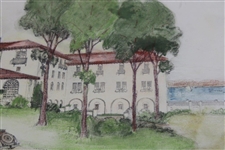 Original Architectural Drawing For The Forest Lake Country Club 8 X 16 1/2