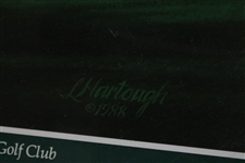 1988 Augusta National GC 18th Green & Clubhouse Linda Hartough Poster - Framed