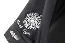 John Daly Signed Personal Straight Down Black Performance 3XL Shirt w/Sponsors JSA ALOA