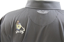 John Daly Signed Personal Straight Down Black Performance 3XL Shirt w/Sponsors JSA ALOA