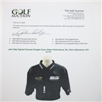 John Daly Signed Personal Straight Down Black Performance 3XL Shirt w/Sponsors JSA ALOA