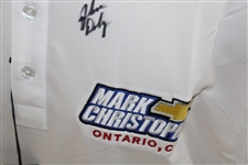 John Daly Signed Personal Straight Down White Performance 3XL Shirt w/Sponsors JSA ALOA