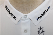 John Daly Signed Personal Straight Down White Performance 3XL Shirt w/Sponsors JSA ALOA
