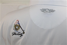 John Daly Signed Personal Straight Down White Performance 3XL Shirt w/Sponsors JSA ALOA