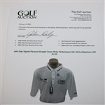 John Daly Signed Personal Straight Down White Performance 3XL Shirt w/Sponsors JSA ALOA