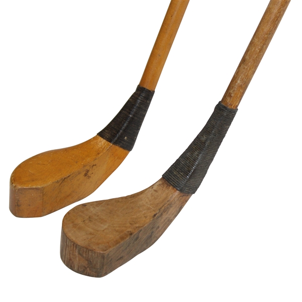 Two (2) Unmarked Juvenile Hickory Shaft Reproduction Putters