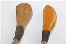 Two (2) Unmarked Juvenile Hickory Shaft Reproduction Putters