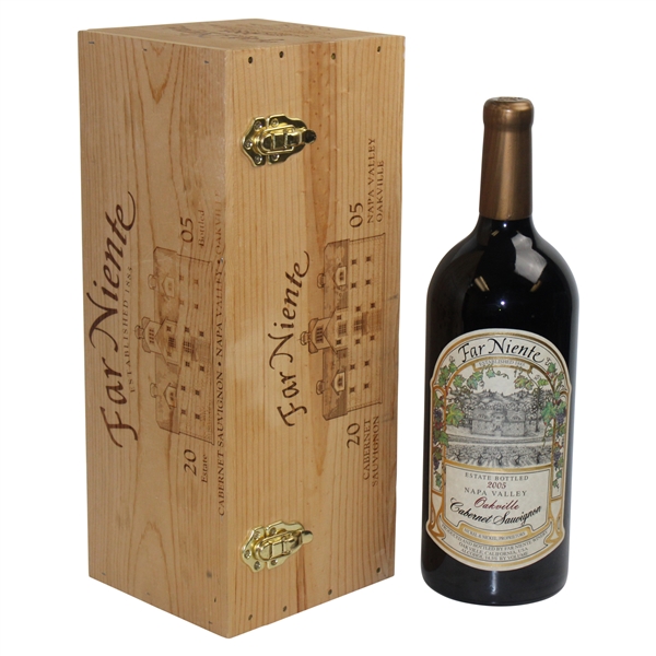 Tiger Woods & Elin Woods 2008 PGA Champions Dinner Gifted 2005 Far Niente Cabernet in Box