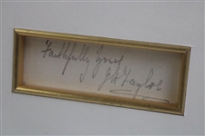 J. H. Taylor Signed Sepia Tone Print of J. H. Taylor - Wood Framed JSA ALOA