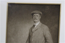 J. H. Taylor Signed Sepia Tone Print of J. H. Taylor - Wood Framed JSA ALOA